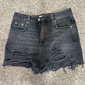 Black Denim Shorts